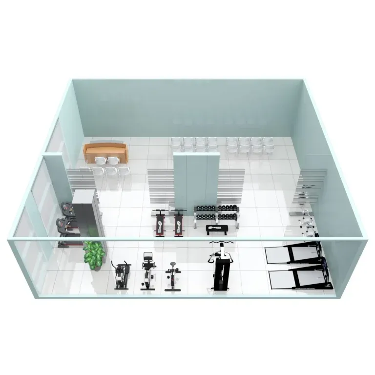 ภาพ 3D ห้องฟิตเนส ของ northfitness